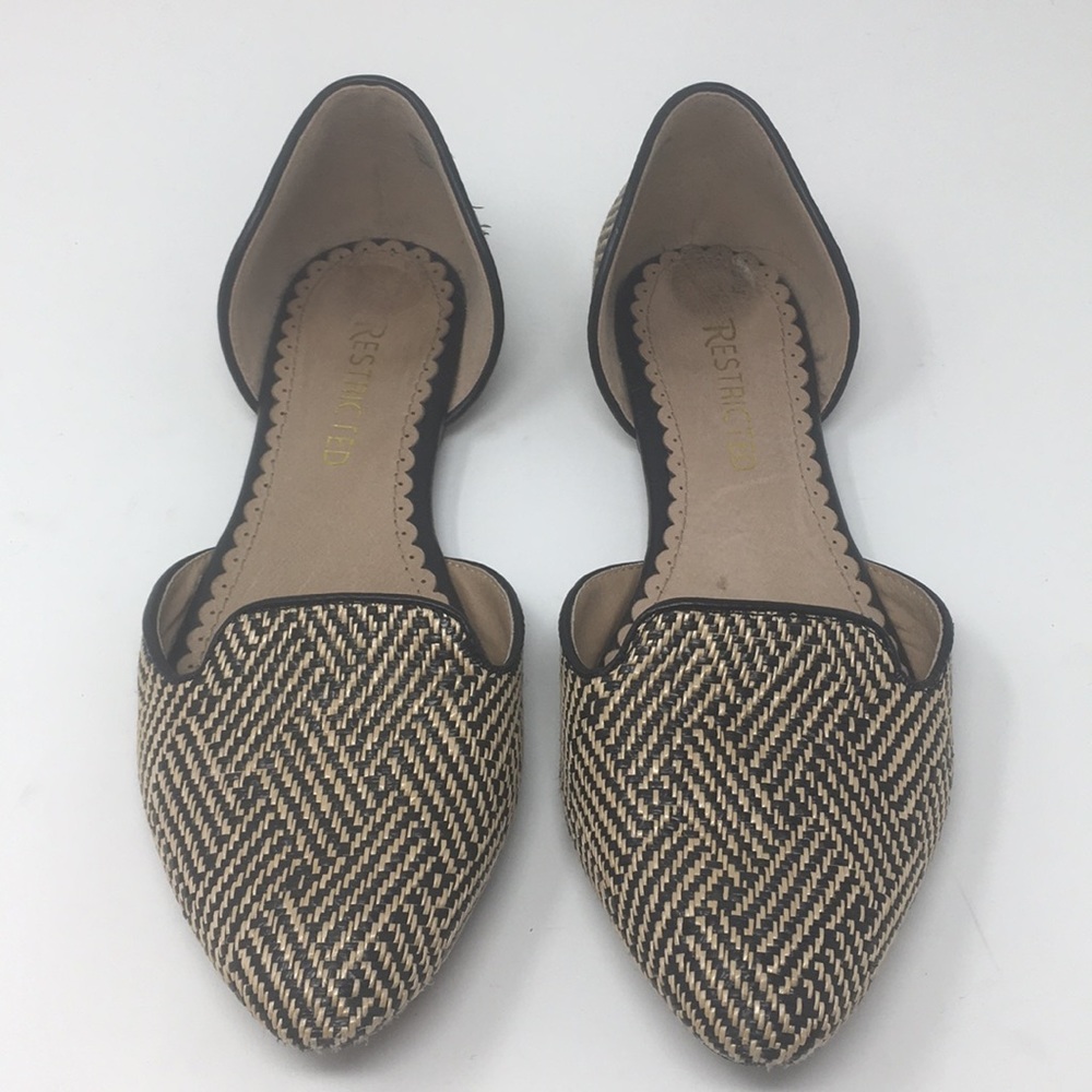 RESTRICTED WOVEN D’ORSAY FLATS 7.5